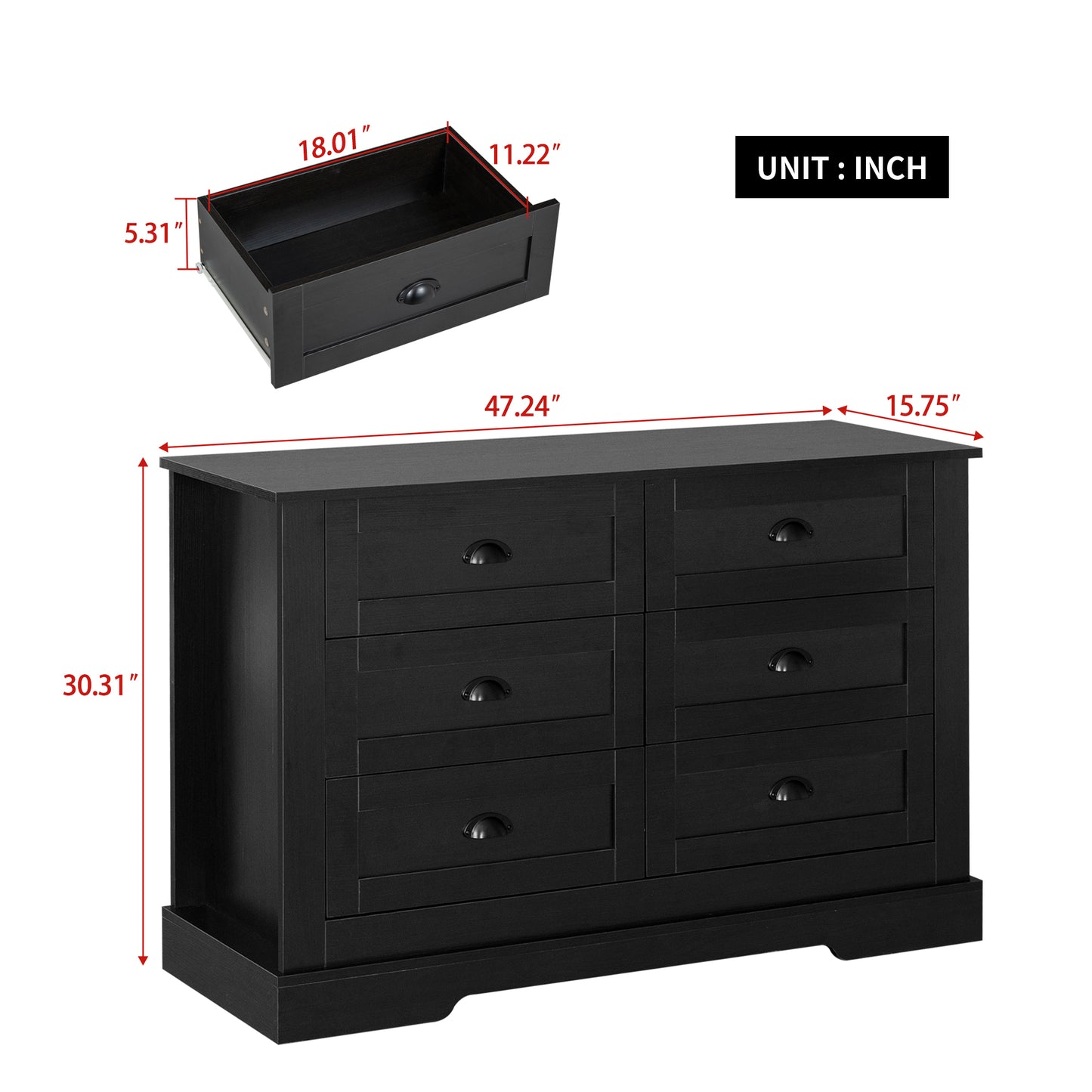 Knott Sideboard Cabinet - Dark Gray