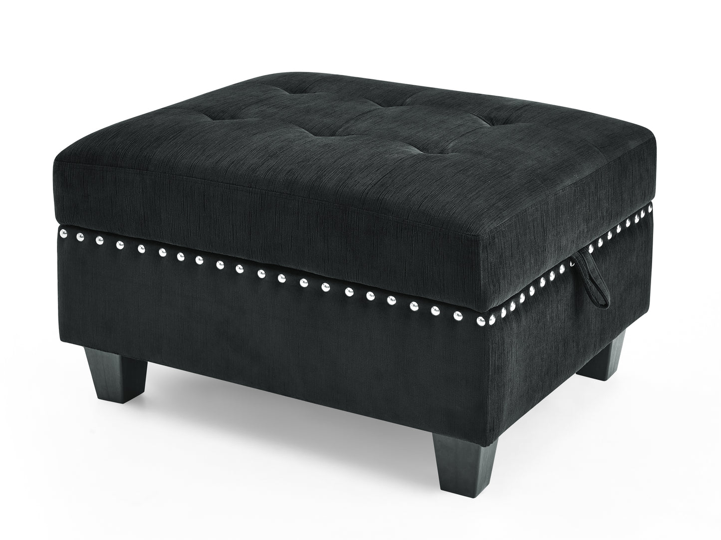 Supa Modular Sectional Velvet Sofa Set 2 - Black