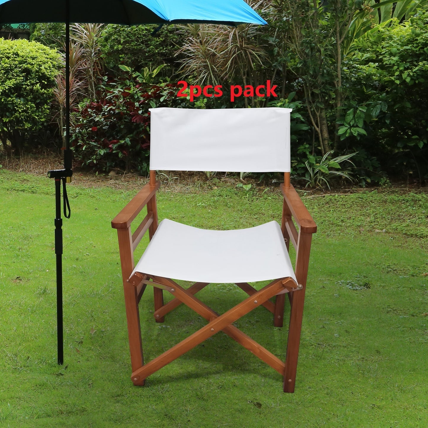 Nana Wooden Folding Director Chair - White