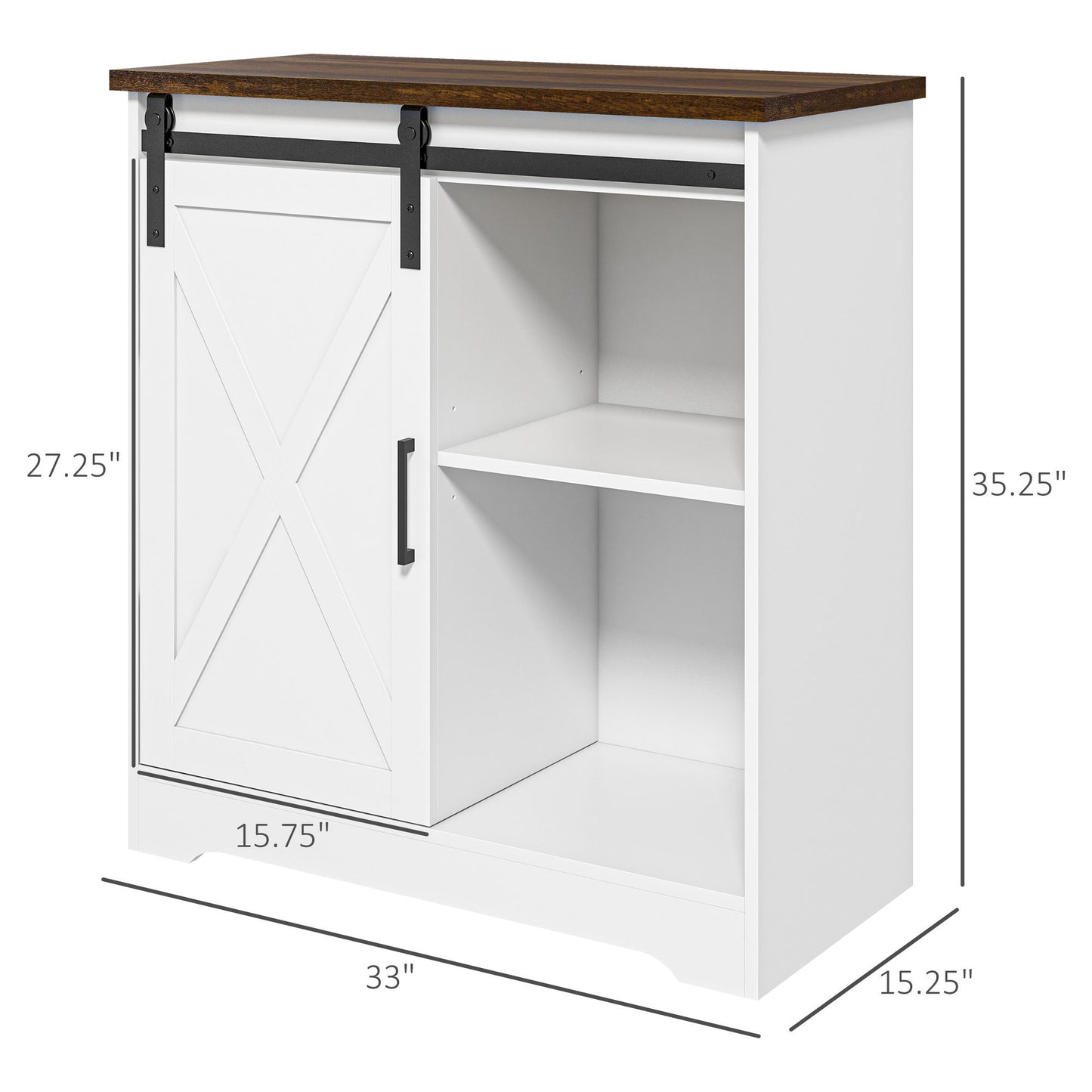 Arredo Farmhouse Sideboard Buffet - White