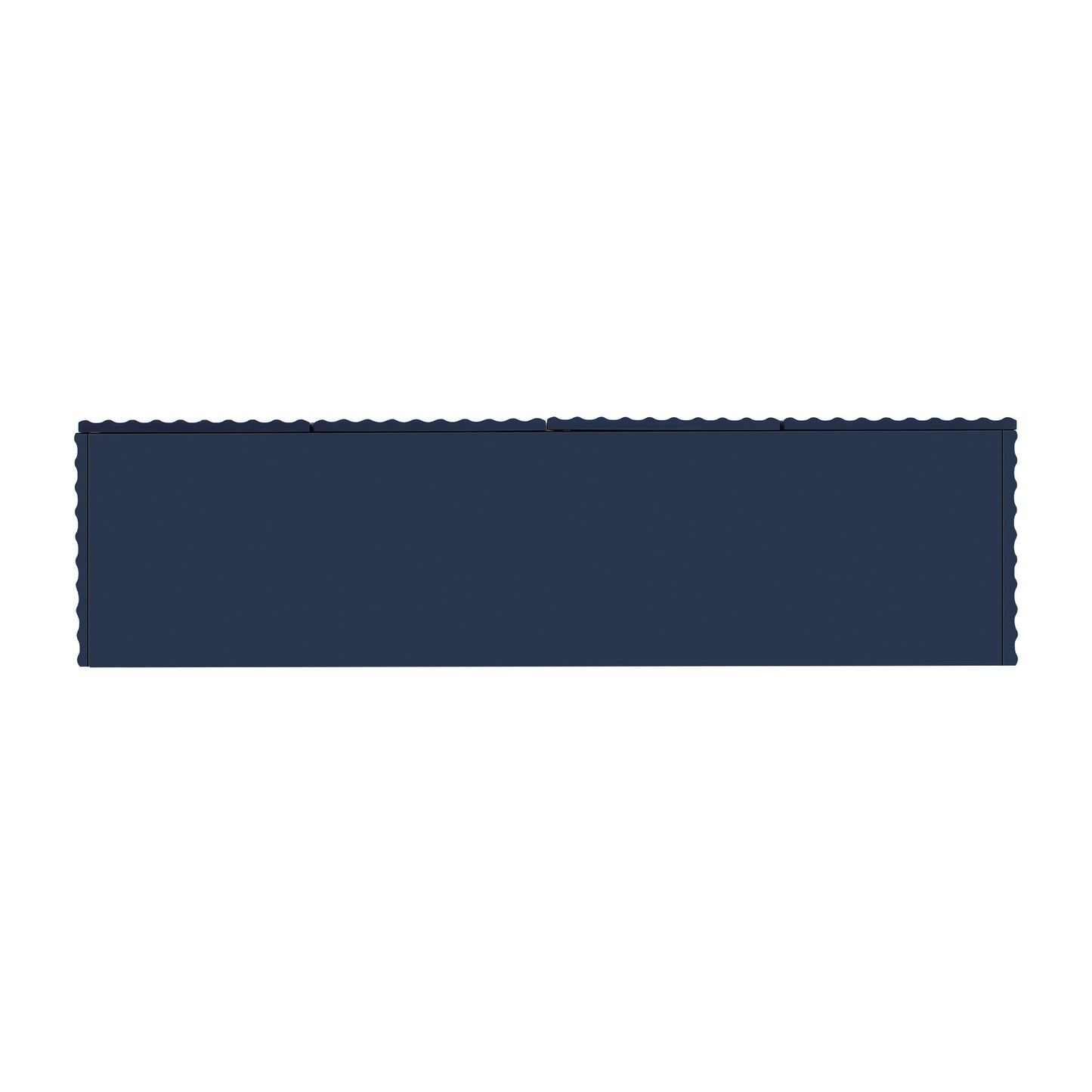 Lyons 4 Wavy Doors Ample Storage Space Sideboar - Navy Blue