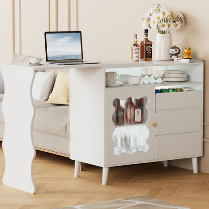 Pippa L-Shaped Modern Farmhouse Sideboard Buffet