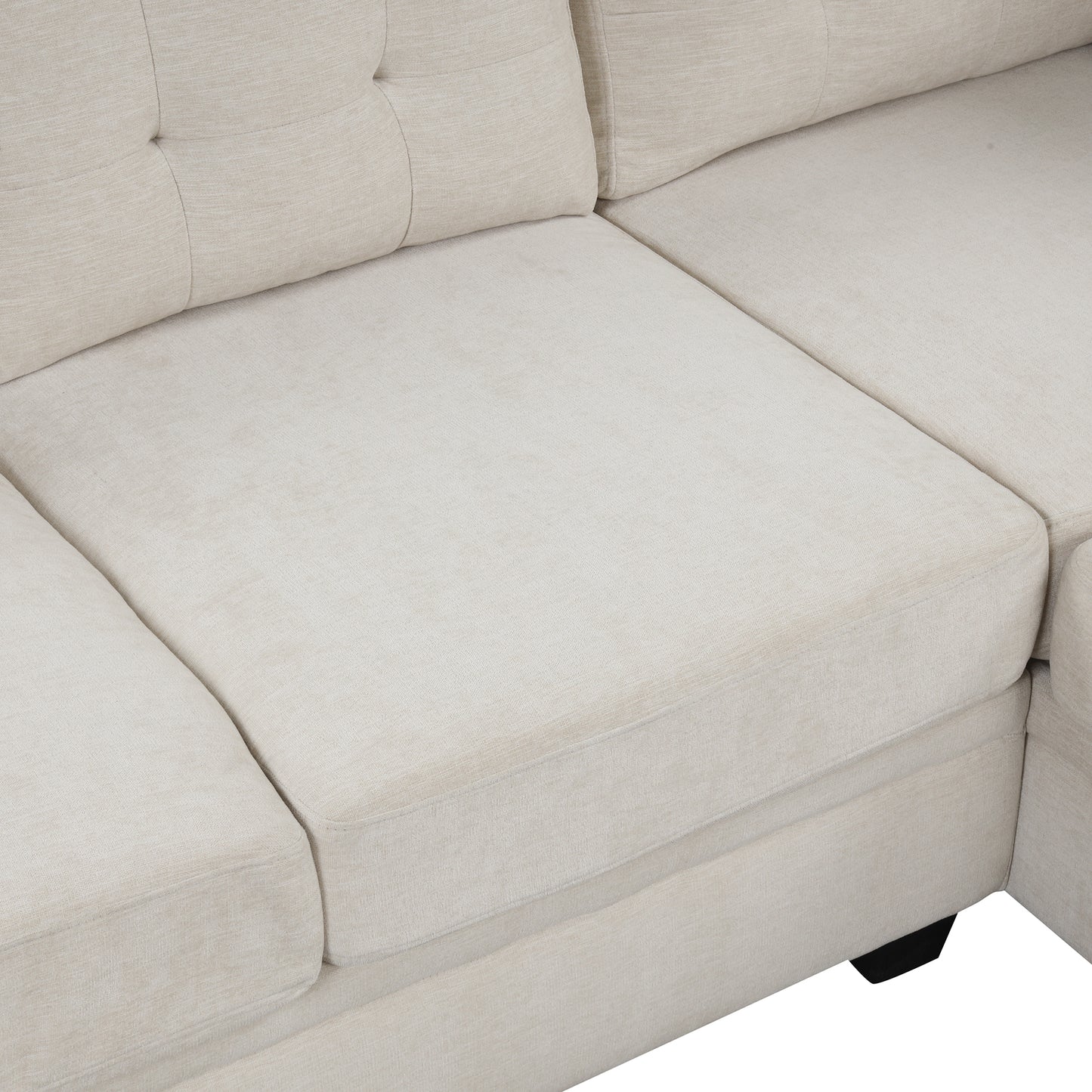 Aisha Modern U-Shaped Corner Sectional Sofa - Beige