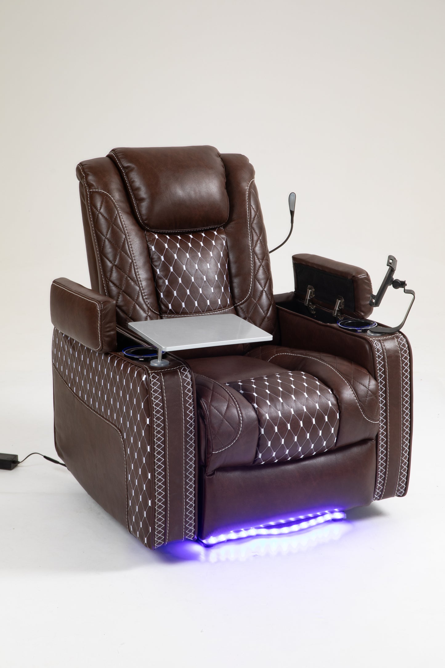Warner One Power Recliner with Multifunctional Features - Brown