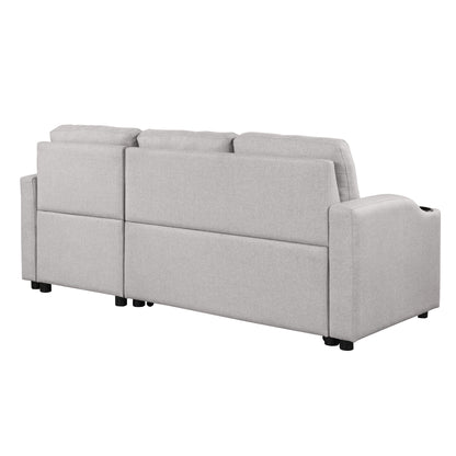 Oris Padded Pull Out Sofa Bed - Gray