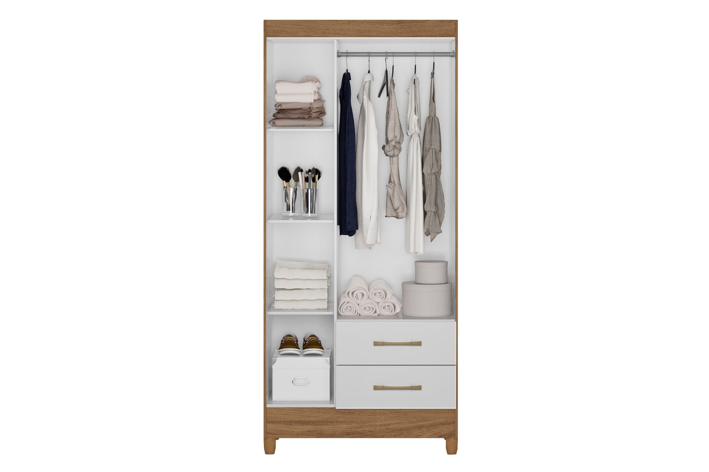 Wardrobe Lima - Natural/White