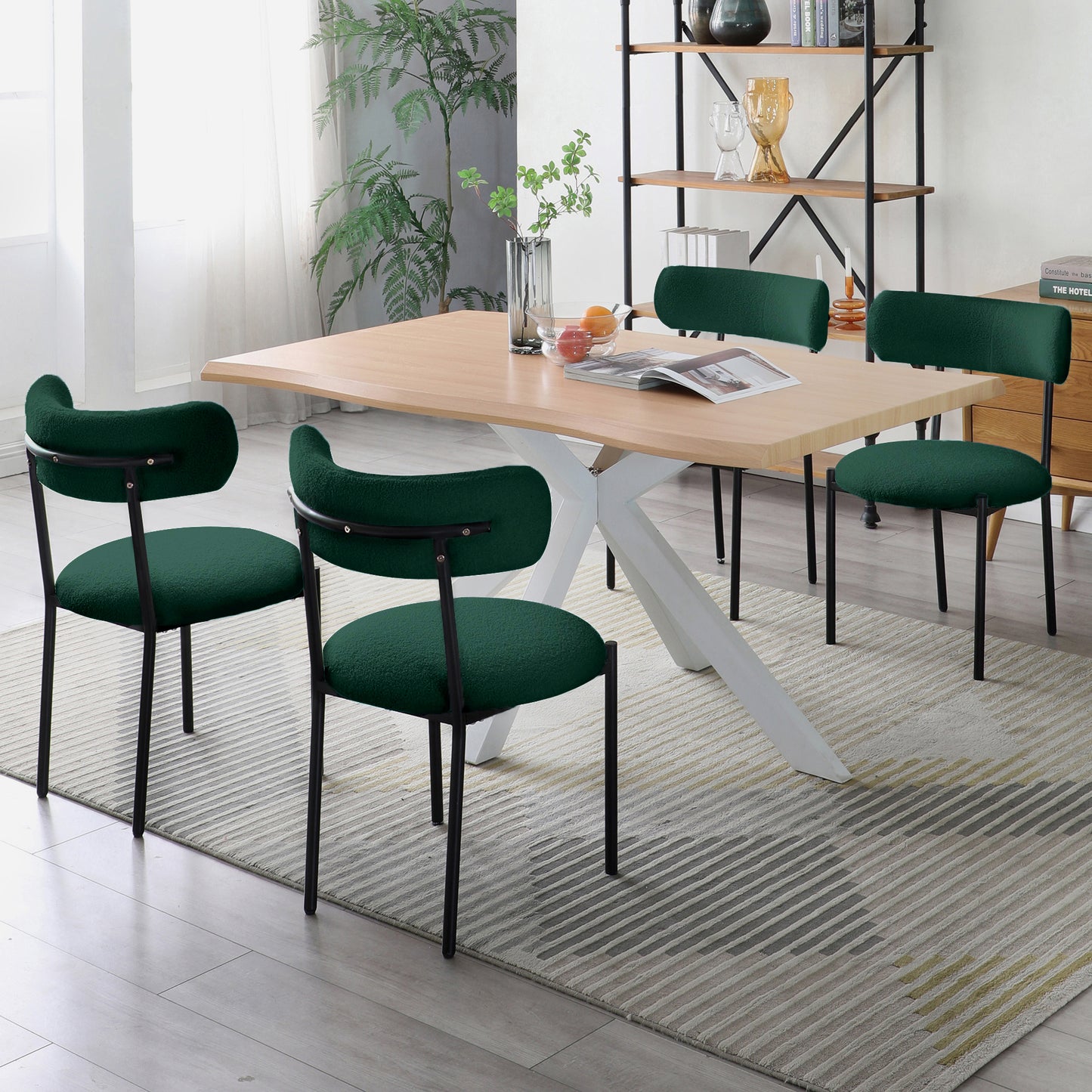 Juke Fabric Dining Chair (Set of 2) - Green