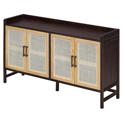 Hana Rattan Doors Sideboard Buffet - Walnut