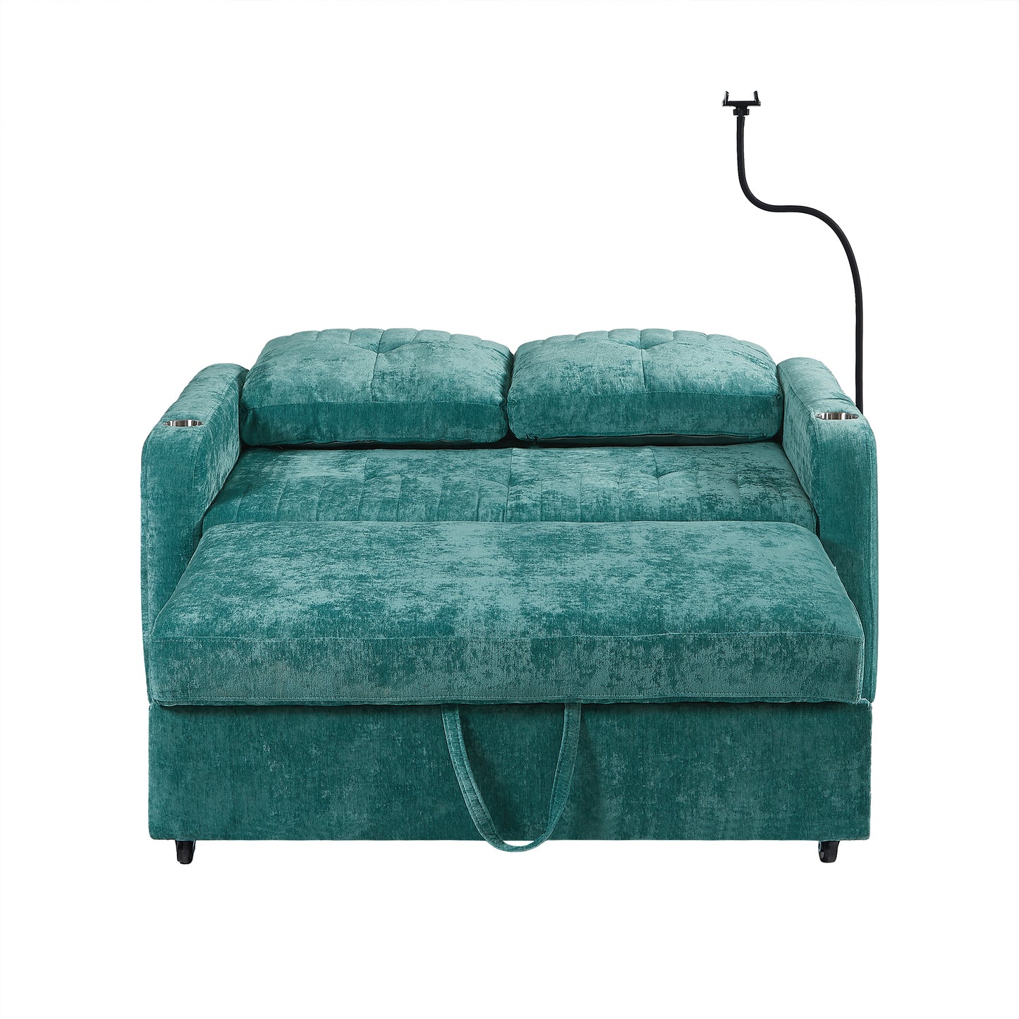 Rita Loveseat Pull-out Sofa Bed with Adjustable Backrest - Teal