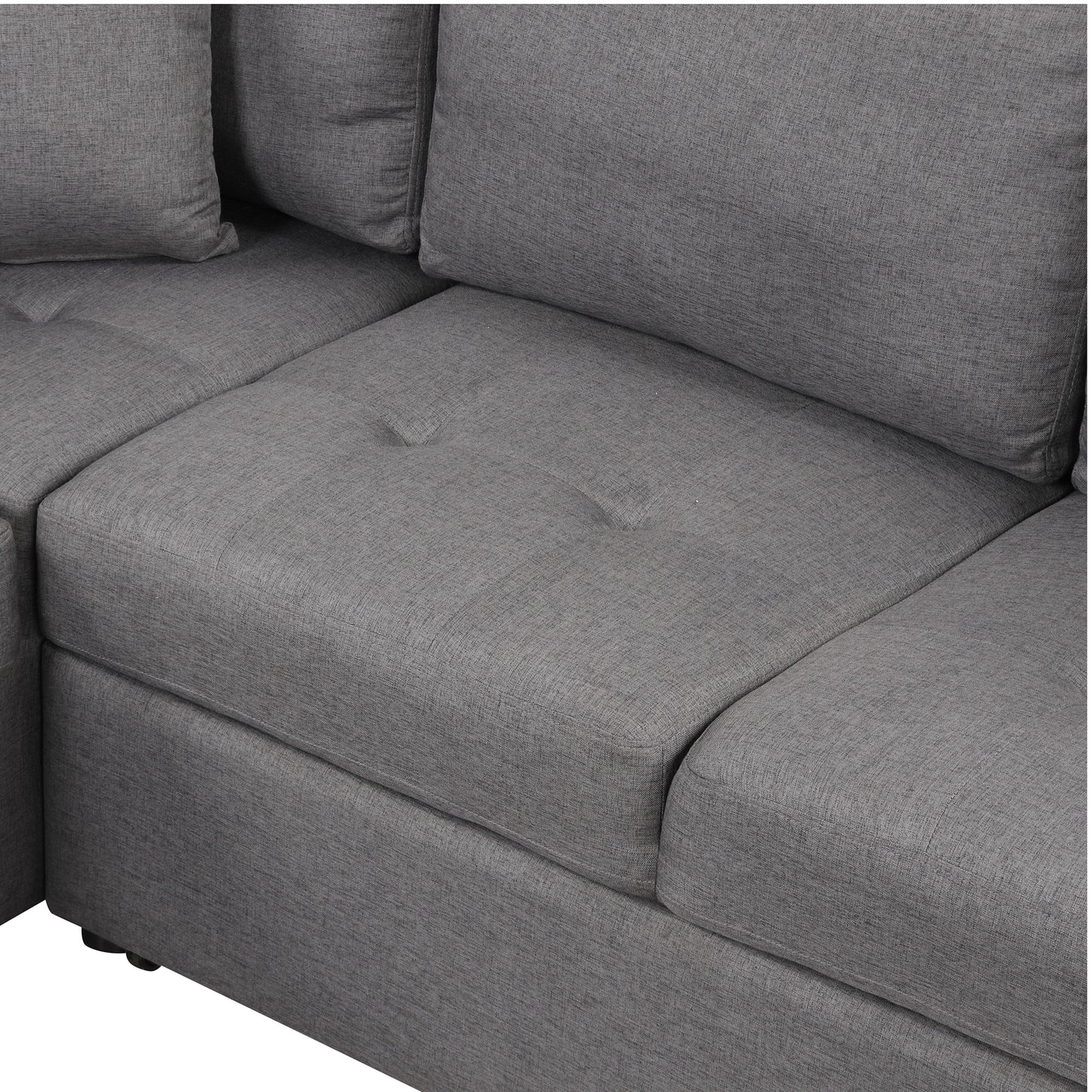 Kwame Sleeper Sectional Sofa - Dark Gray