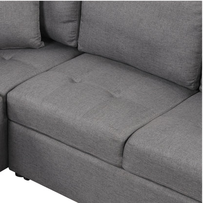 Kwame Sleeper Sectional Sofa - Dark Gray