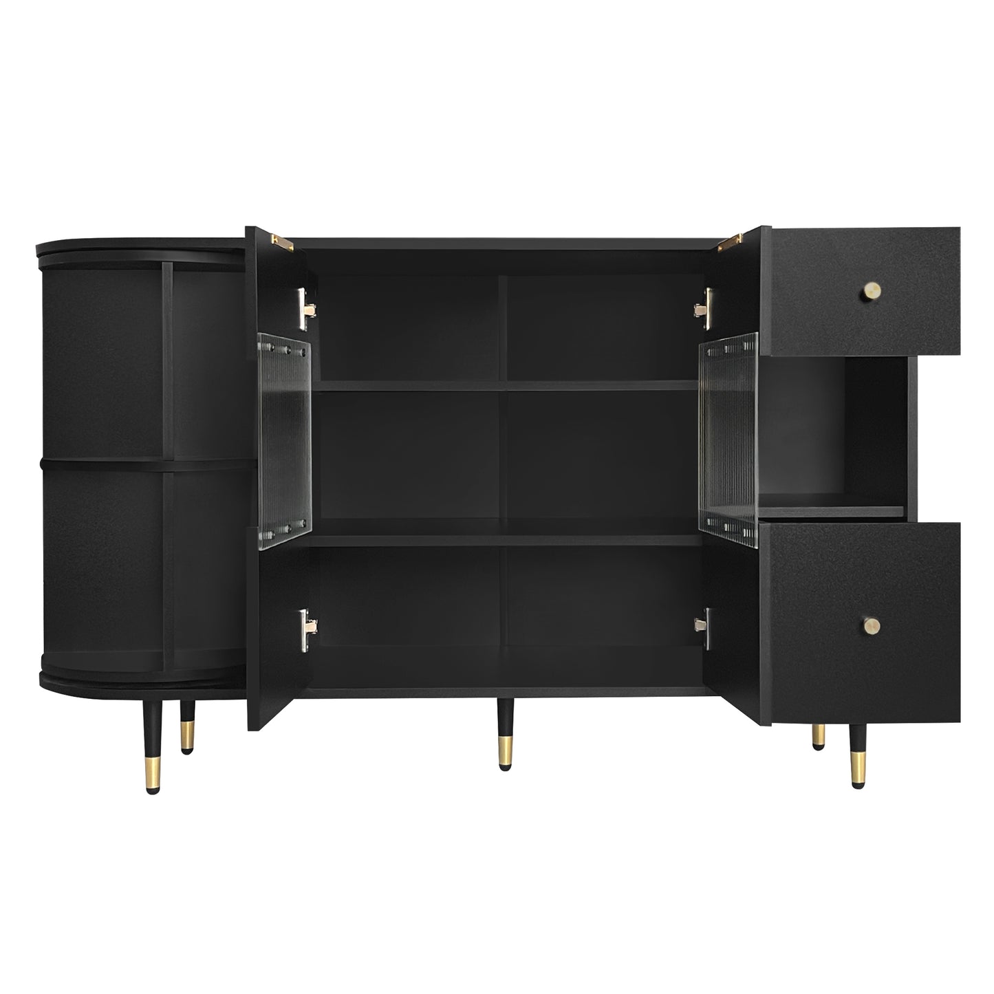 Greta Sideboard Buffet Cabinet - Black