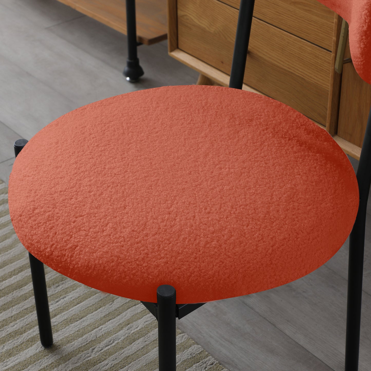 Juke Fabric Dining Chair (Set of 2) - Orange