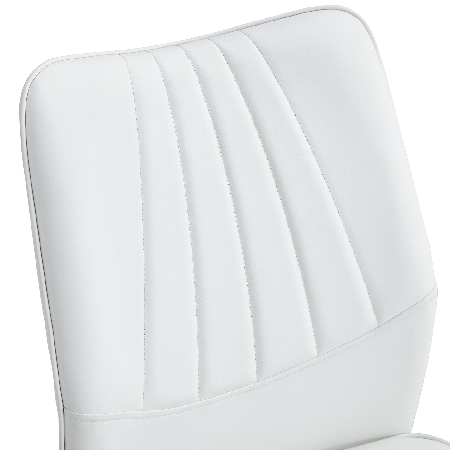 Baylor Dining Chairs with Golden Metal Leg (Set of 4) - White