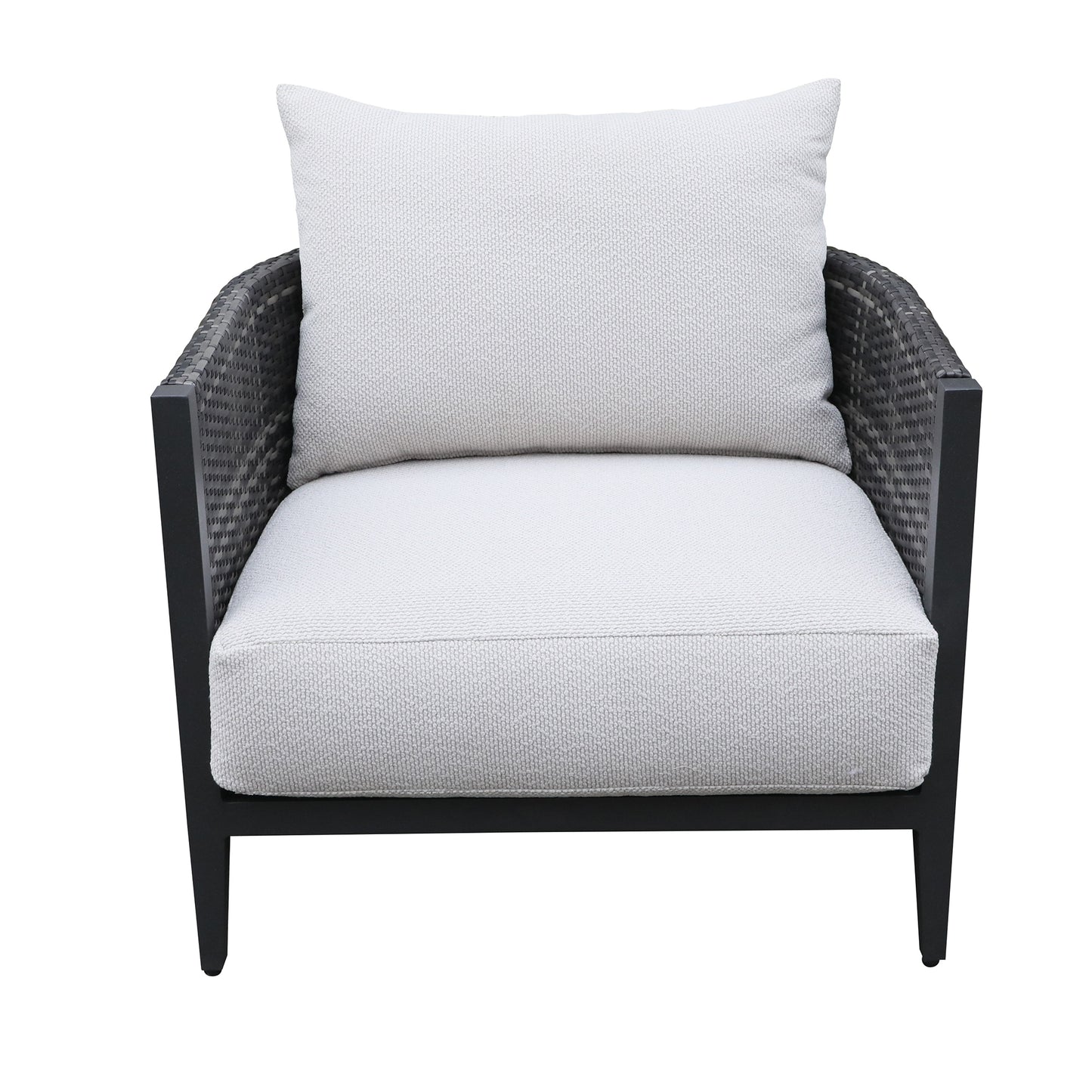 Gabar Outdoor Wicker Sofa Chair with Cushion (Set of 2)