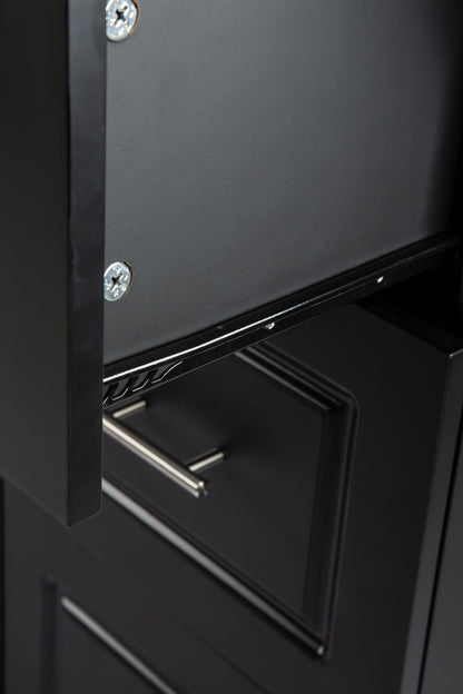 Marvel Kitchen Island & Kitchen Cart  - - Black