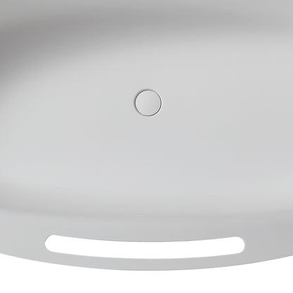 Rossi Solid Surface Freestanding Bathtub - White