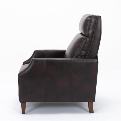 Biscoe Push Back Recliner - Brown