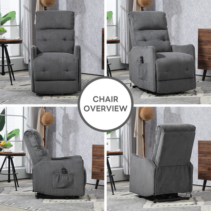 Fraser Electric Recliner Chair - Dark Gray