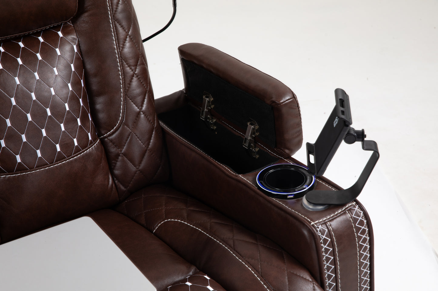 Warner One Power Recliner with Multifunctional Features - Brown