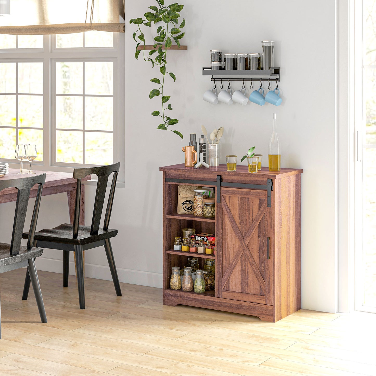 Arredo Farmhouse Sideboard Buffet - Brown