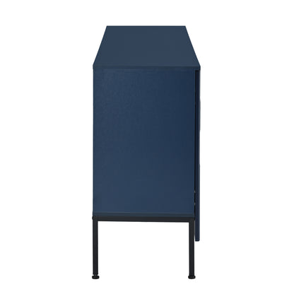 Arched Curved Bottom Doors Sideboard Buffet - Navy Blue