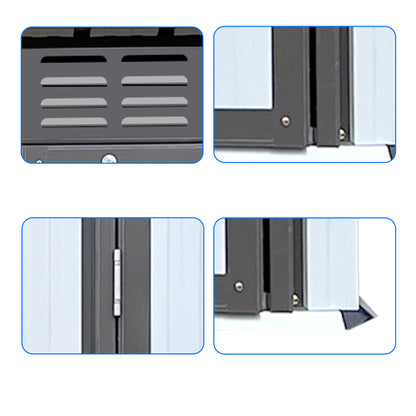 Morton 5 X 3 ft Metal Garden Sheds Outdoor Storage -  White+Gray
