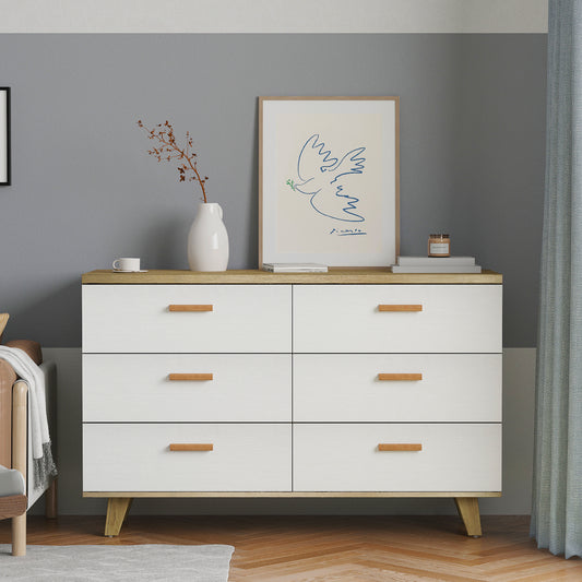 Olson Drawer Dresser Cabinet - White Oak