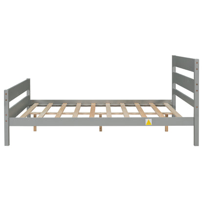 Saba Full Size Platform Bed Frame - Gray
