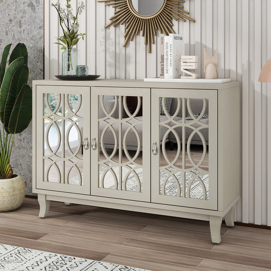Lester Sideboard Buffet With Glass Door - Champagne