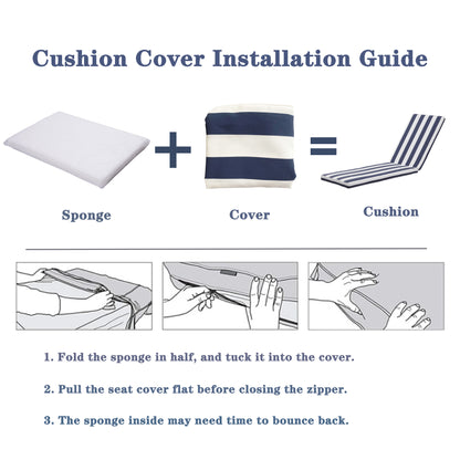 Lyons Outdoor Lounge Chair Cushion Replacement (Set of 2) - Blue striped