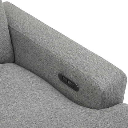 Emil Power Recliner Sofa Sectional with Storage - Grey