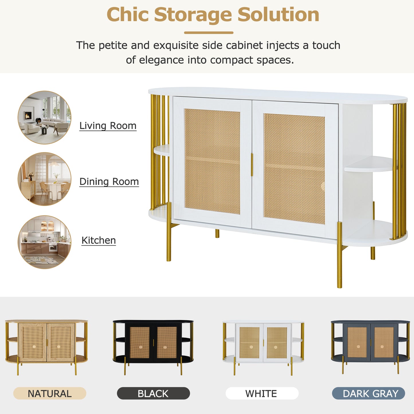 Amari 2- Rattan Door - White