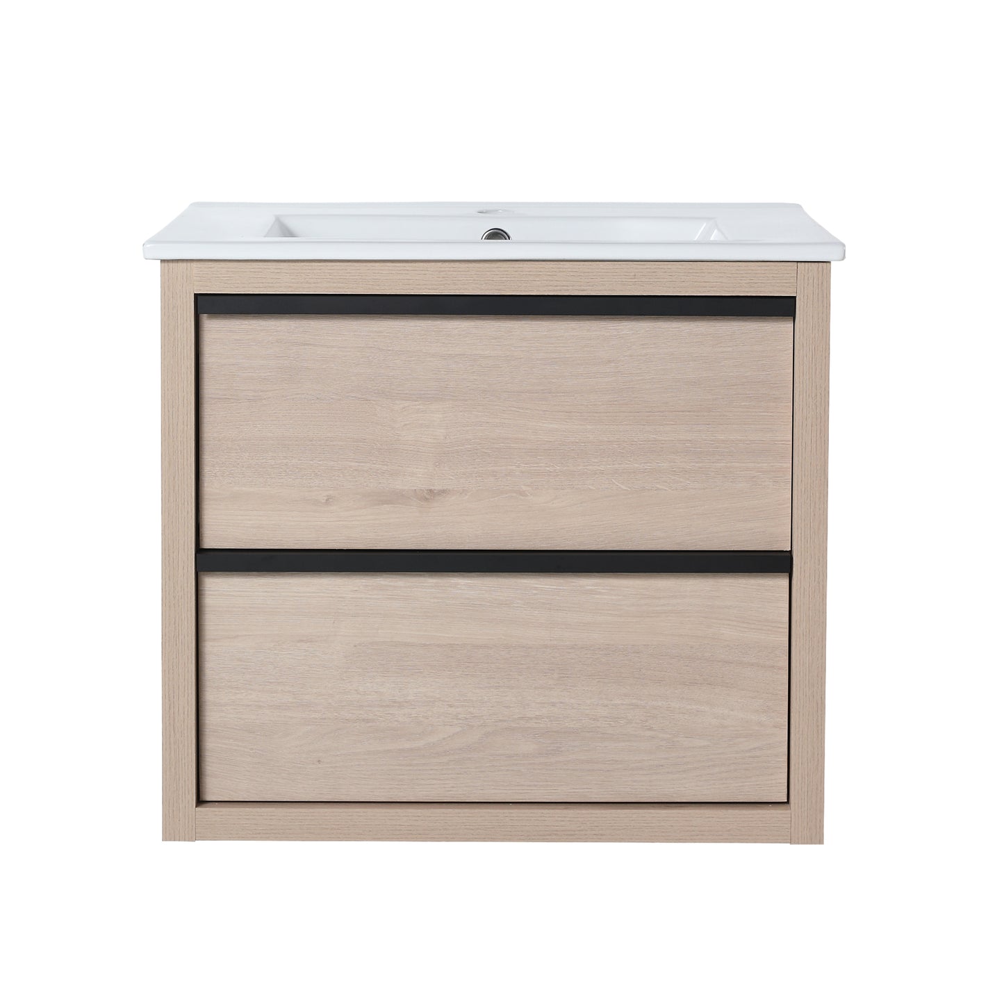Bathroom Vanity with 2 Soft Close drawers and White Ceramic Basin