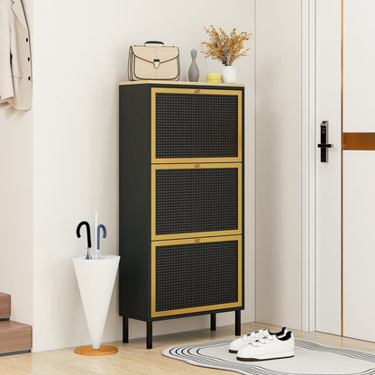 Razo Metal Door Shoe Rack - Black
