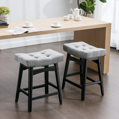 Farmhouse Counter Stools Height 25" -  Gray Set of 2