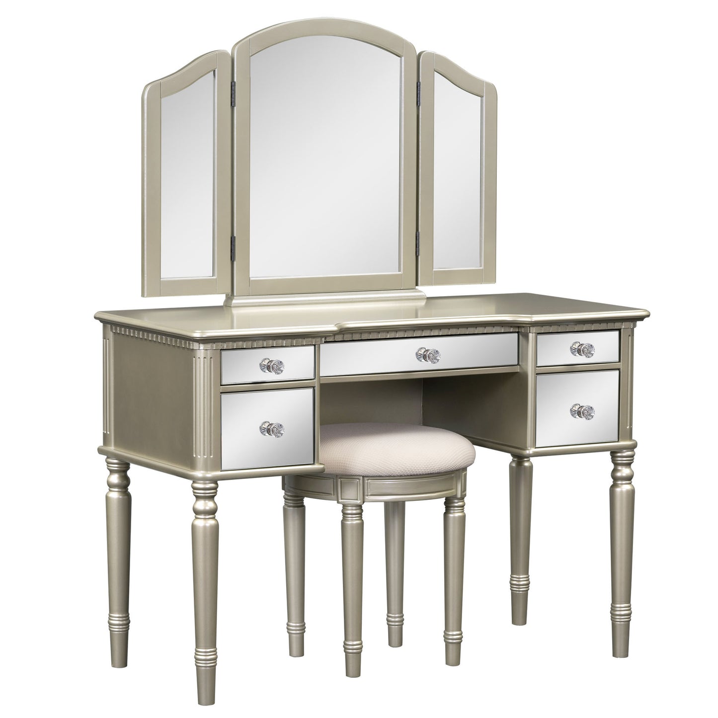 Hannah Makeup Vanity Set for Bedroom - Gold