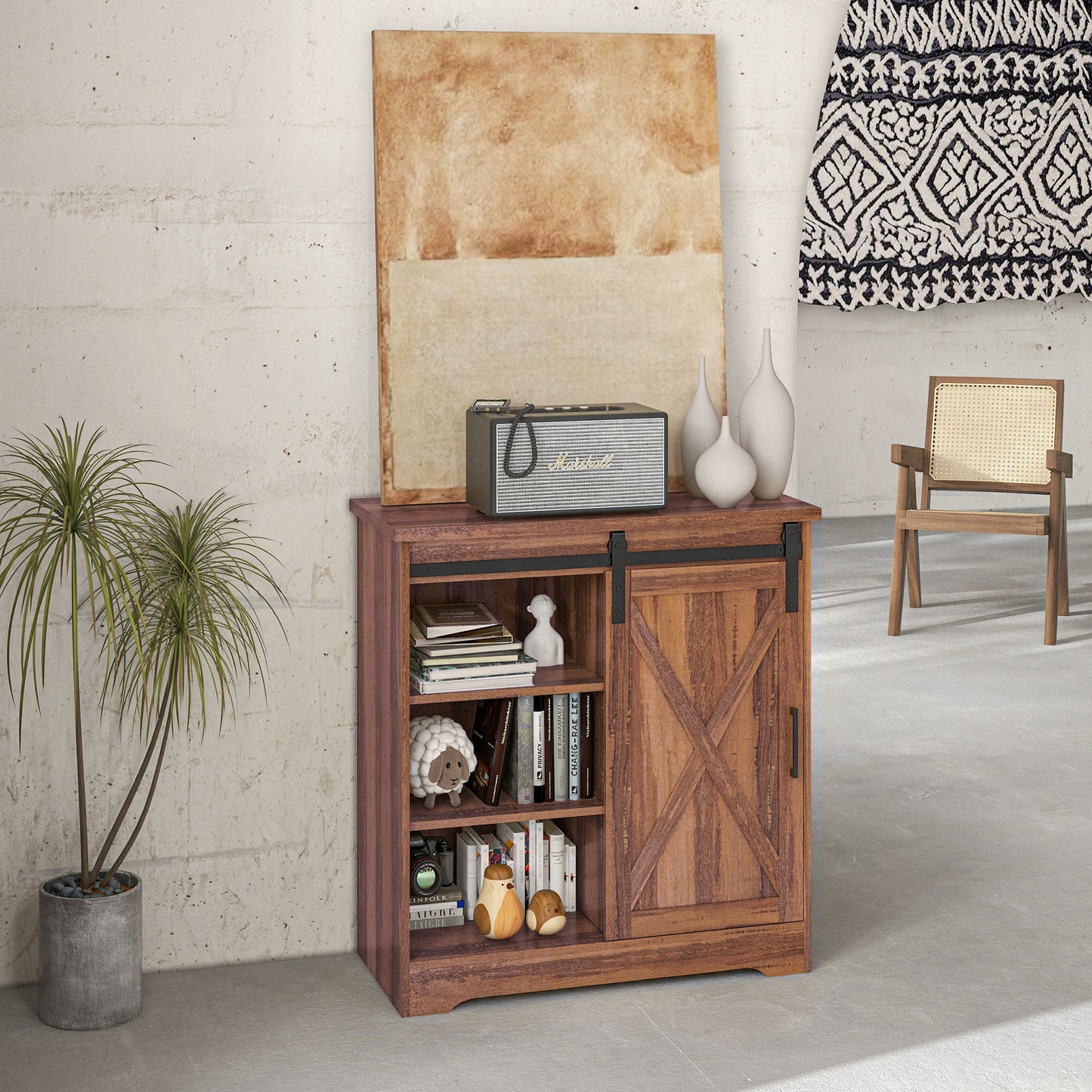Arredo Farmhouse Sideboard Buffet - Brown