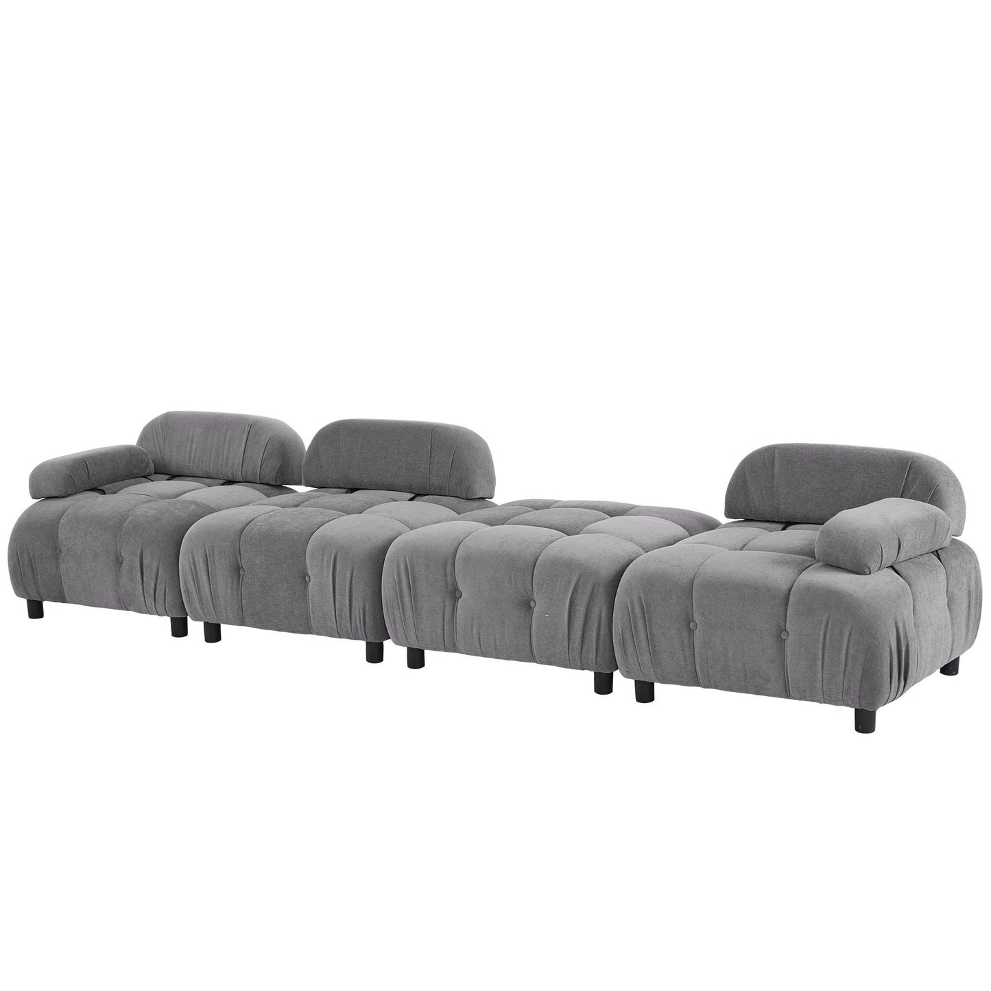 Moby Modular Convertible Sectional Sofa - Gray