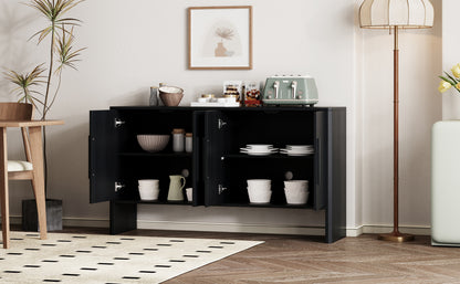 Miya Retro Sideboard Buffet - Black