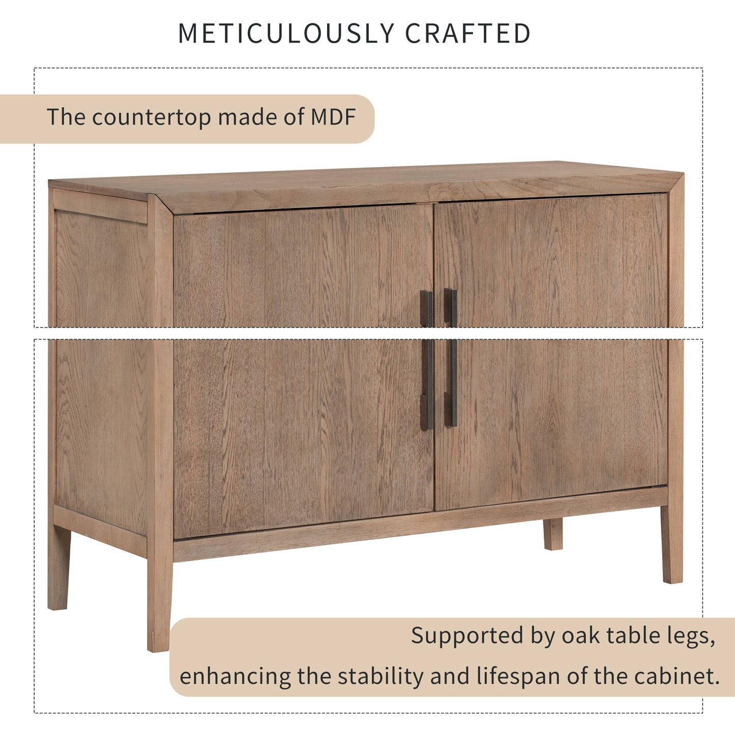 Otto Sideboard Accent Cabinet - Beige