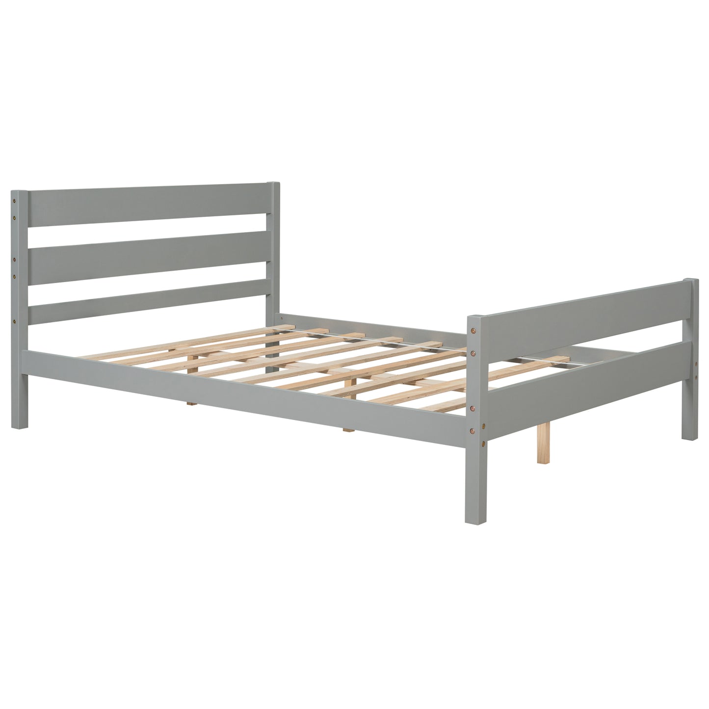 Saba Full Size Platform Bed Frame - Gray