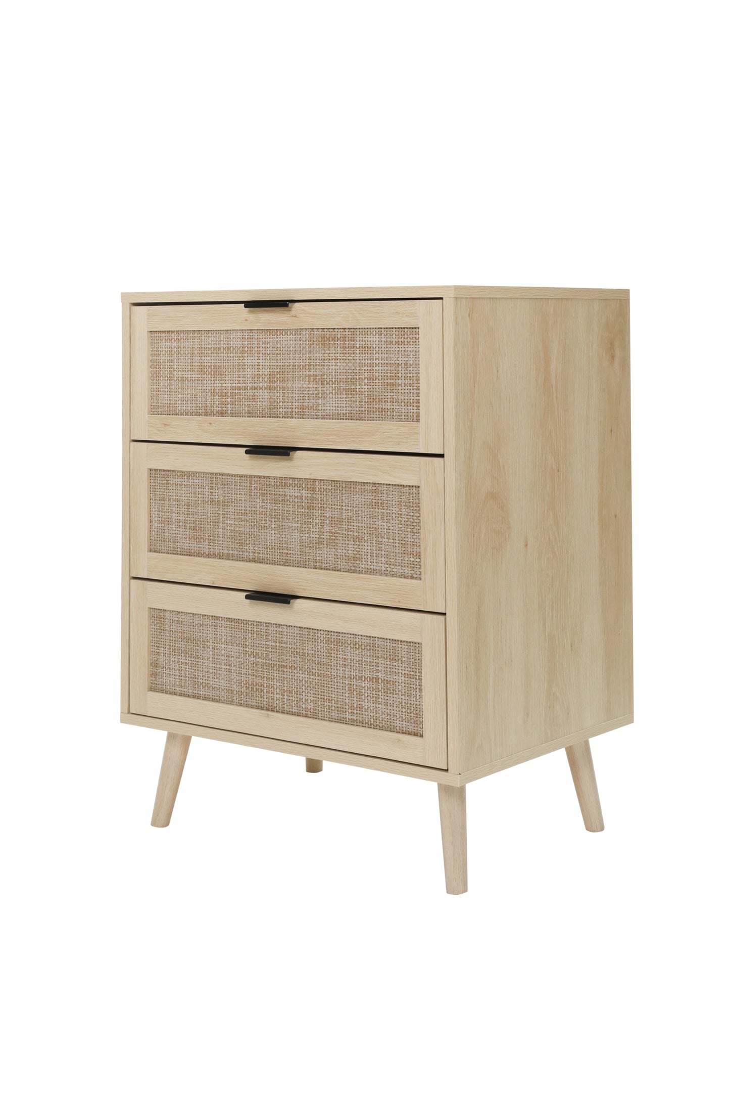 Kooboo 3 Drawer Nightstand End Table - Natural