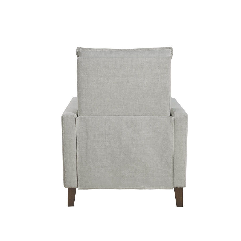 Hugo Upholstered Manual Push Back Recliner - Ivory