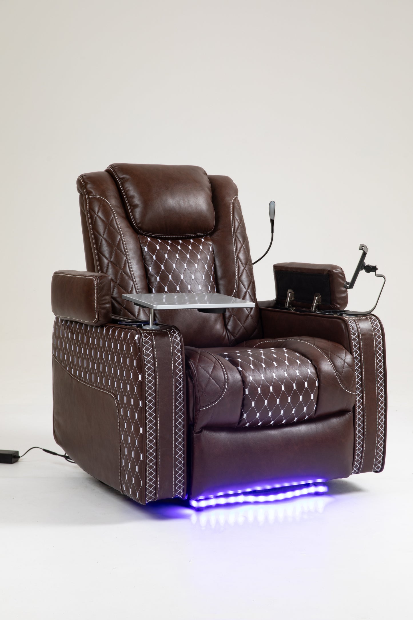 Warner One Power Recliner with Multifunctional Features - Brown