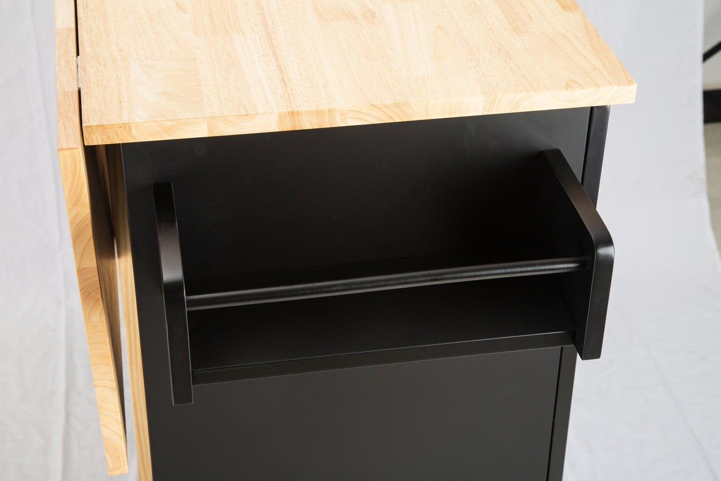 Marvel Kitchen Island & Kitchen Cart  - - Black