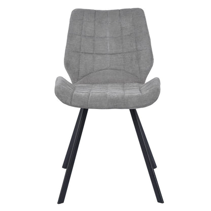 BuBu Fabric Dining Chairs (Set of 2) - Gray