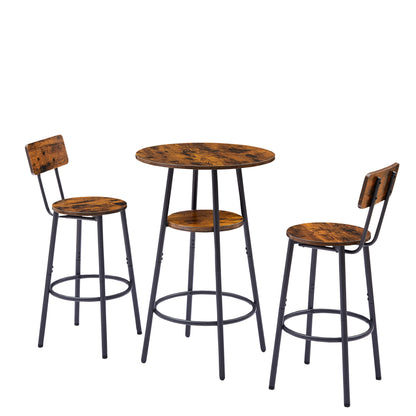 Barnwood Bar Stool Set  - 3 pcs Set