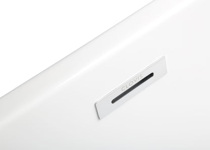 Freya Acrylic Alcove Freestanding Soaking Bathtub - White