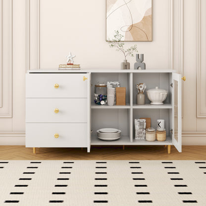 Abi Modern Minimalist Side Cabinets - White